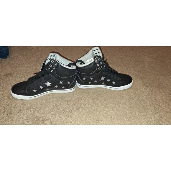 NWT/ PASTRY / HIGH TOP TENNIS SHOES / MEN'S SIZE : 8 / BLACK AND WHITE/unisex - Picture 4 of 12